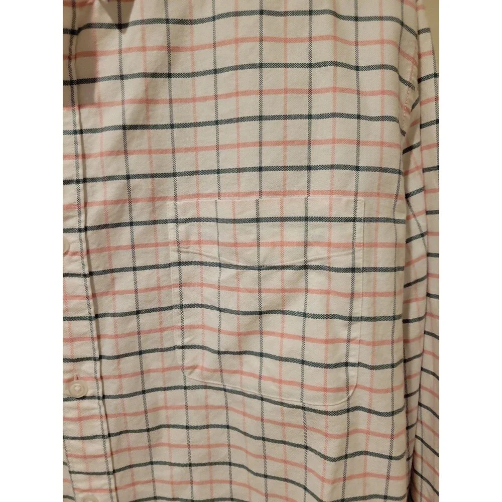NWT J.Crew Flex Oxford Shirt Men’s XL BR887 Plaid Slim Fit Stretch Button Down